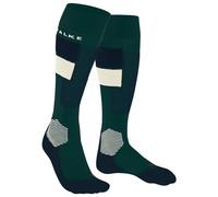 FALKE Men's SK4 Advanced M Kh Wool Functional Yarn Warm Thin 1 Pair Skiing Socks, Green Holly 7385 Trend 11-12.5