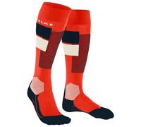 FALKE Men's SK4 Advanced M Kh Wool Functional Yarn Warm Thin 1 Pair Skiing Socks, Orange Samba 8182 Trend, 11-12.5