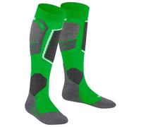 FALKE Unisex Kids SK4 Advanced K Kh Wool Warm Thin 1 Pair Skiing Socks, Green Vivid 7231, 9-11.5
