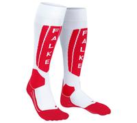 FALKE Men's SK5 Expert M Kh Silk Functional Yarn Warm Thin 1 Pair Skiing Socks, White Ff-Mat 2088 Trend, 8-9