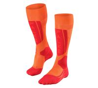 FALKE Women's SK5 Expert W Kh Silk Functional Yarn Warm Thin 1 Pair Skiing Socks, Orange Flash 8034 Trend, 4-5