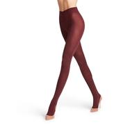 FALKE Women's Softmerino W Ti Wool Cotton Thick Plain 1 Pair Tights, Red Barolo 8596, S