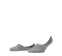 FALKE Women's Invisible Step High Cut W In Cotton No-Show Plain 1 Pair Liner Socks, Grey Light Melange 3390, 5.5-6.5