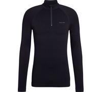 Falke - Technical base layer with a half-zip stand-up collar - MW Zip Shirt Tight M Black for Men - Size L Black L