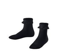 FALKE Unisex Kids Romantic Lace K So Cotton Plain 1 Pair Socks, Blue Dark Navy 6370, 6-8.5