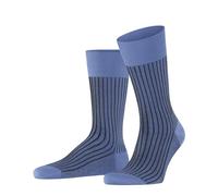 FALKE Men's Oxford Stripe M So Cotton Patterned 1 Pair Socks, Blue Cornflower 6554, 8.5-9.5