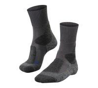 FALKE Men's TK1 Adventure Cool M So Lyocell Functional Yarn Thick Anti-Blister 1 Pair Hiking Socks, Grey Asphalt Melange 3180, 5.5-7.5