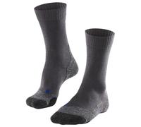 FALKE Men's TK2 Explore Cool M So Lyocell Functional Yarn Thick Anti-Blister 1 Pair Hiking Socks, Grey Asphalt Melange 3180, 11-12.5