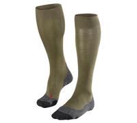 FALKE Men's TK2 Explore Knee High M Kh Wool Functional Yarn Thick Anti-Blister Hiking Socks 1 pair, Green Olive 7830, 8-9