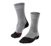 FALKE Women's TK2 Explore W SO Wool Thick Anti-Blister 1 Pair Hiking Socks, Grey (Light Grey 3403), 5.5-6.5