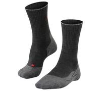 FALKE Men's TK2 Explore Wool Silk M So Thermo-Regulated Thick Anti-Blister 1 Pair Hiking Socks, Grey Anthracite Melange 3080, 5.5-7.5