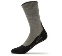 FALKE Men's TK2 Explore Wool Silk M So Thermo-Regulated Thick Anti-Blister 1 Pair Hiking Socks, Grey Light 3400, 8-9