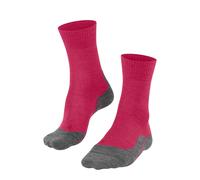 FALKE Women's TK5 Wander W So Wool Thin Anti-Blister 1 Pair Hiking Socks, Pink Rose/Grey 8560, 4-5
