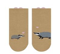 FALKE Unisex Baby Badger Family Socks Sustainable Cotton Beige Blue More Colours Patterned Mid-Calf Length 1 Pair