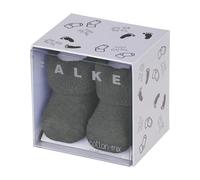FALKE Unisex Baby Erstling B So Cotton Plain Socks 1 Pair, Grey Light Melange 3390, 0-1 month