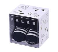 FALKE Unisex Baby Erstlingsringel B So Cotton Plain 1 Pair Socks, Blue Marine 6120, 1-6 months