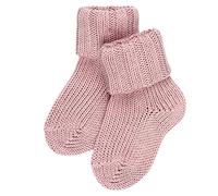 FALKE Unisex Baby Flausch B So Wool Cotton Plain 1 Pair Socks, Pink Thulit 8663, 6-12 months