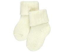 FALKE Unisex Baby Flausch B So Wool Cotton Plain 1 Pair Socks, White Off-White 2040, 1-6 months
