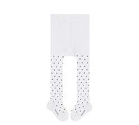 FALKE Unisex Baby Little Dot B Ti Cotton Patterned 1 Pair Tights, White Off-White 2040, 1-6 months