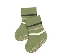 FALKE Unisex Baby Multi Stripe B Hp Cotton Grips On Sole 1 Pair Grip socks, Green Ferngreen 7084, 6-12 months