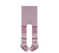 FALKE Unisex Baby Multi Stripe B Ti Cotton Grips On Sole 1 Pair Tights, Pink Rosewater 8666, 6-12 months