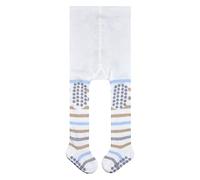FALKE Unisex Baby Multi Stripe B TI Cotton Grips On Sole 1 Pair Tights, White (Off-White 2040), 6-12 months