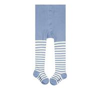 FALKE Unisex Baby Stripe B Ti Cotton Patterned Tights 1 Pair, Blue Crystal 6290, 12-18 months