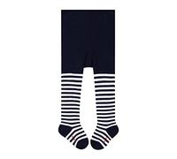 FALKE Unisex Baby Stripe B Ti Cotton Patterned Tights 1 Pair, Blue Marine 6120, 1-6 months