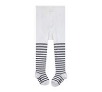 FALKE Unisex Baby Stripe B Ti Cotton Patterned Tights 1 Pair, White Off-White 2041, 6-12 months