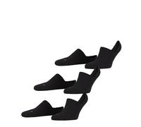 FALKE Unisex Cool Kick Invisible Multipack U In Soft Breathable Quick Drying No-Show Plain 3 Pairs Liner Socks, Black 3000, 2.5-3.5