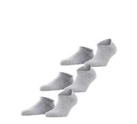 FALKE Unisex Cool Kick Sneaker 3-Pack U SN Soft Breathable Quick Drying Low-Cut Plain 3 Pairs Trainer Socks, Grey (Light Grey 3400), 9.5-10.5