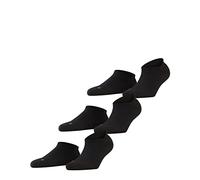 FALKE Unisex Cool Kick Sneaker 3-Pack U SN Soft Breathable Quick Drying Low-Cut Plain 3 Pairs Trainer Socks, Black (Black 3000), 9.5-10.5