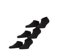 FALKE Unisex Cool Kick Sneaker Multipack U Sn Soft Breathable Quick Drying Low-Cut Plain 3 Pairs Trainer Socks, Black 3000, 11-12.5