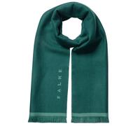Falke Unisex Jacquard Weave Merino Wool Scarf - Peacock Green
