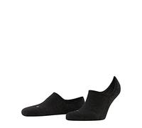 FALKE Unisex Keep Warm U In Wool No-Show Plain 1 Pair Liner Socks, Grey Anthracite Melange 3080, 4-5