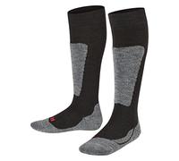 FALKE Unisex Kids Active Ski K Kh Wool Warm Thick 1 Pair Skiing Socks, Black 3000, 12-2.5