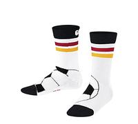 FALKE Unisex Kids Active Soccer K So cotton Thin Breathable Patterned 1 Pair Socks, White 2002, 9-11.5