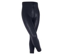 FALKE Unisex Kids Active Warm K Le Wool Thick Plain 1 Pair Leggings, Blue Space 6116, 12-2.5