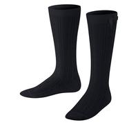 FALKE Unisex Kids Ajour K Kh Cotton Long Patterned 1 Pair Knee-High Socks, Blue Dark Navy 6370, 12-2.5