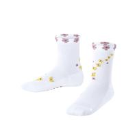 FALKE Unisex Kids Beautiful Butterflies K Sso Cotton Low-Cut Patterned Trainer Socks 1 Pair, White 2000, 3-5
