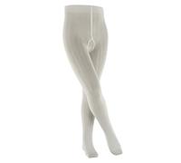 FALKE Unisex Kids Classic Rib K Ti Cotton Plain 1 Pair Tights, White Off-White 2040, 5.5-8