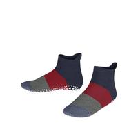 FALKE Unisex Kids Colour Block K Hp Cotton Grips On Sole 1 Pair Grip socks, Blue Dark Melange 6688, 9/11.5 UK Child