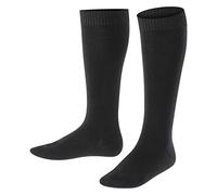 FALKE Unisex Kids Comfort Wool K KH Thick Warm Long Plain 1 Pair Knee-High Socks, Black (Black 3000), 5.5-8