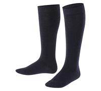 FALKE Unisex Kids Comfort Wool K Kh Thick Warm Long Plain 1 Pair Knee-High Socks, Blue Dark Marine 6170, 3-5.5