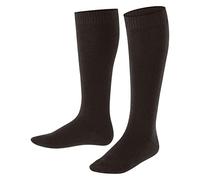 FALKE Unisex Kids Comfort Wool K Kh Thick Warm Long Plain Knee-High Socks 1 Pair, Brown Dark 5230, 3-5.5