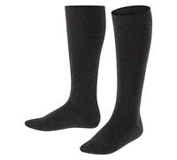 FALKE Unisex Kids Comfort Wool K Kh Thick Warm Long Plain Knee-High Socks 1 Pair, Grey Anthracite Melange 3080, 3-5