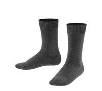FALKE Unisex Kids Comfort Wool K So Thick Warm Plain Socks 1 Pair, Grey Dark 3070, 12-2.5