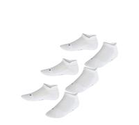 FALKE Unisex Kids Cool Kick Sneaker Multipack K Sn Soft Breathable Quick Drying Low-Cut Plain 3 Pairs Trainer Socks, White 2000, 6-8.5