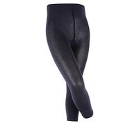 FALKE Unisex Kids Cotton Touch K LE Opaque Plain 1 Pair Leggings, Blue (Dark Marine 6170), 3-5