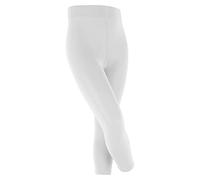 FALKE Unisex Kids Cotton Touch K Le Opaque Plain 1 Pair Leggings, White 2000, 9-11.5